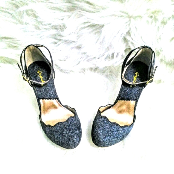 (NEW)! Cute! Blue Denim Heel! - Picture 8 of 8
